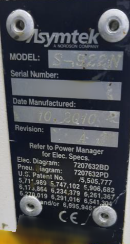 图为 已使用的 NORDSON / ASYMTEK S-922N 待售