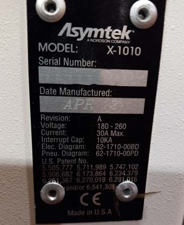Foto Verwendet NORDSON / ASYMTEK X-1010 Zum Verkauf