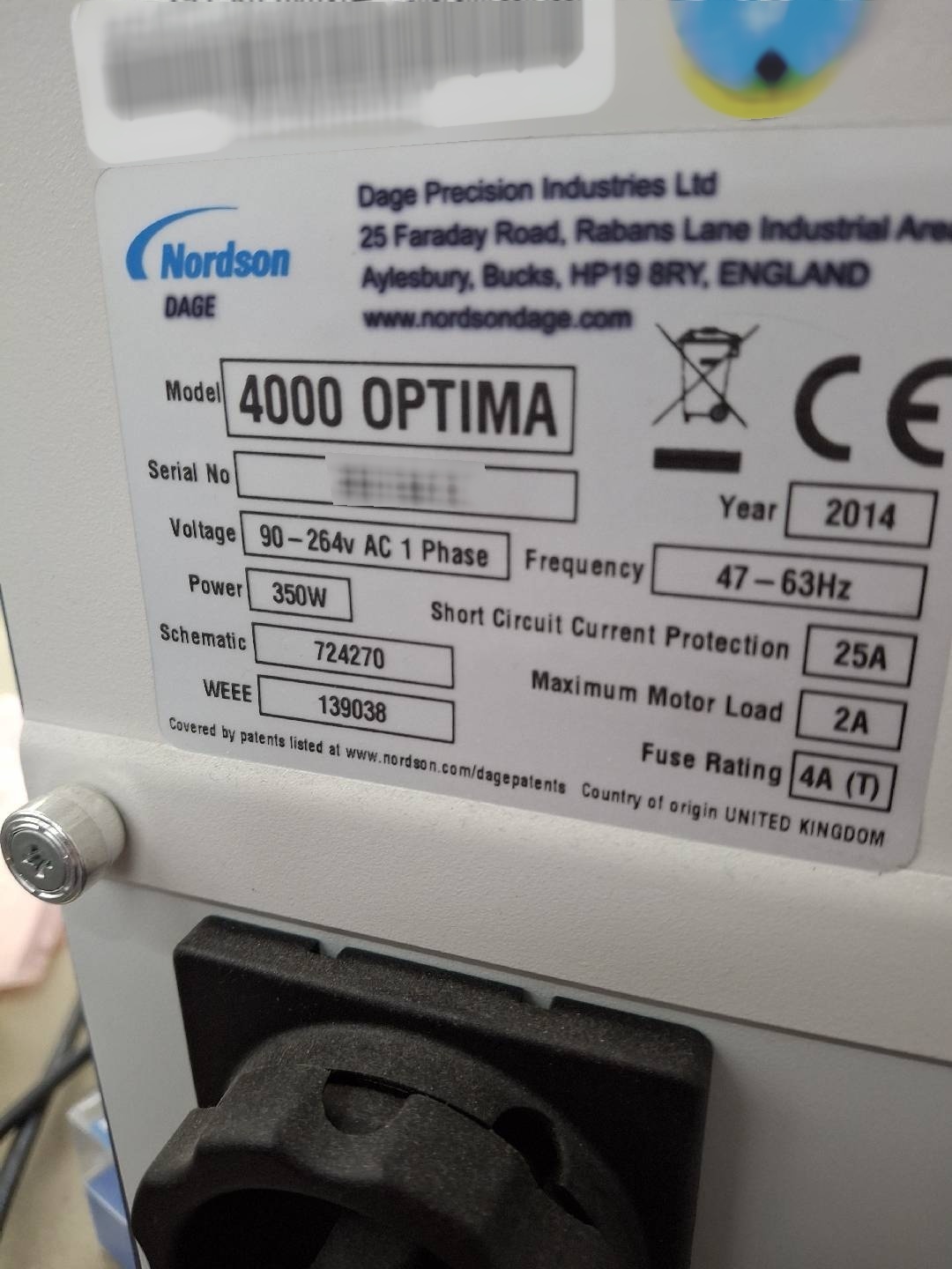 Photo Used NORDSON / DAGE 4000 Optima For Sale