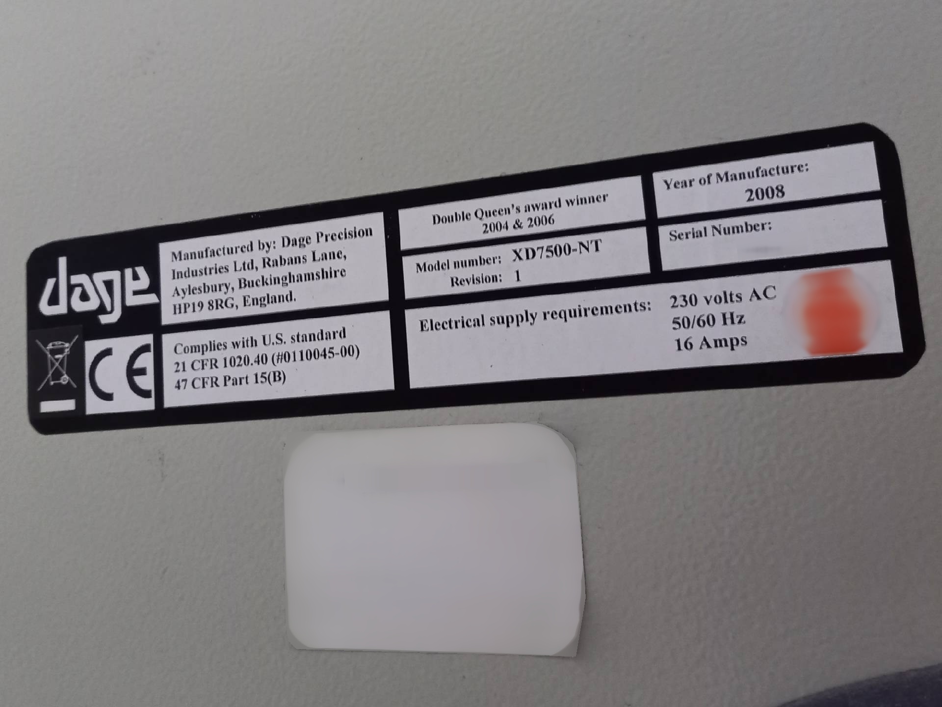 图为 已使用的 NORDSON / DAGE XD 7500NT 待售