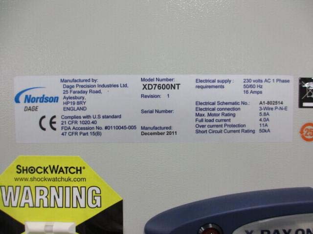 사진 사용됨 NORDSON / DAGE XD 7600NT 판매용