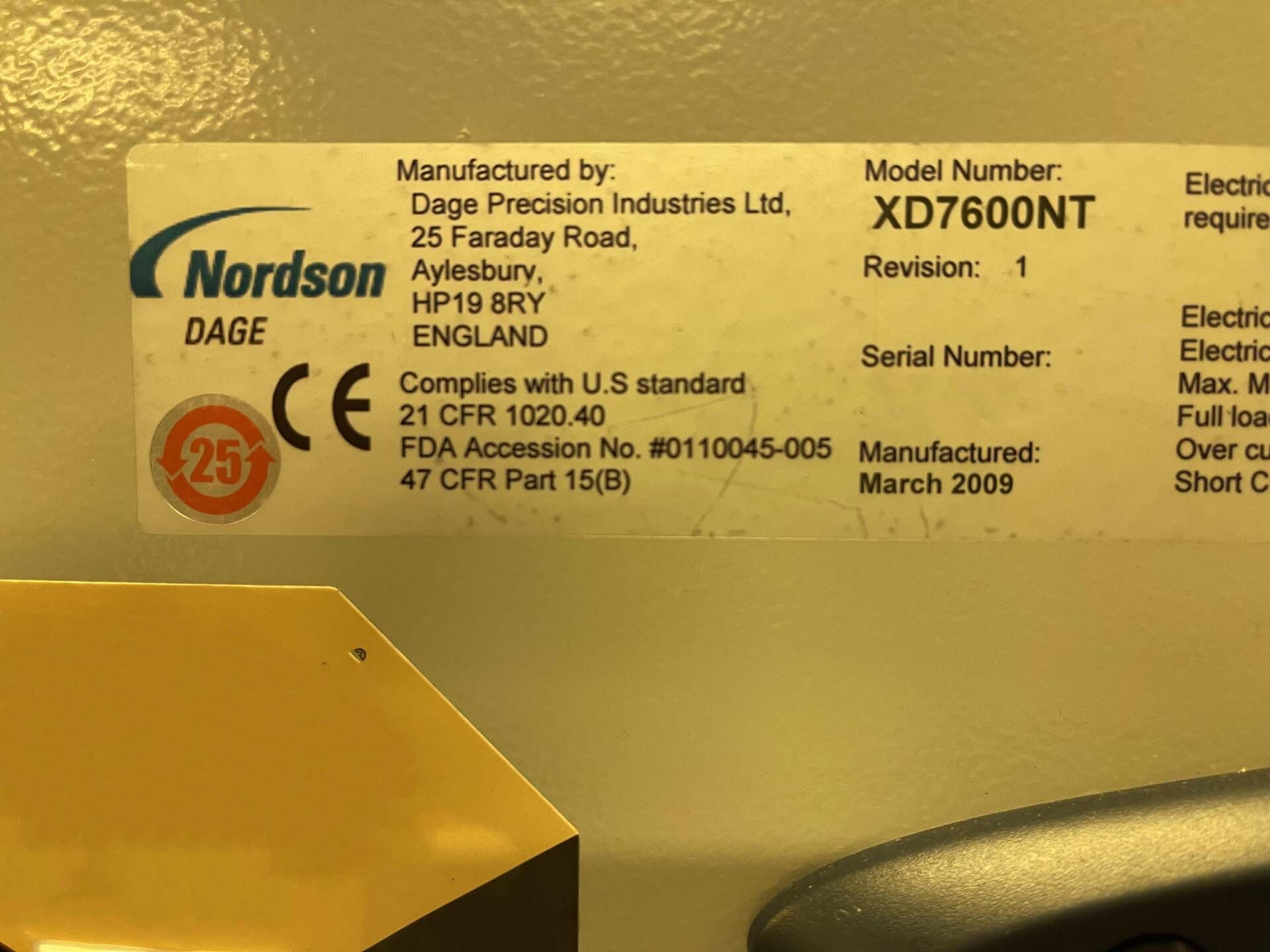 图为 已使用的 NORDSON / DAGE XD 7600NT 待售