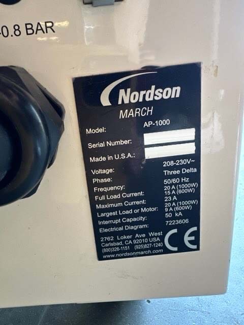 사진 사용됨 NORDSON MARCH AP-1000 판매용