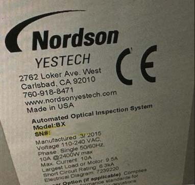 Foto Verwendet NORDSON / YESTECH BX Zum Verkauf