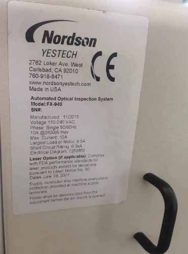 Photo Used NORDSON / YESTECH FX-940 For Sale