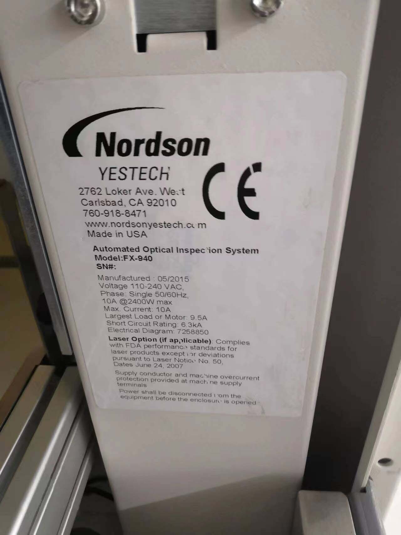 NORDSON / YESTECH FX940 used for sale price 293655379, 2015 > buy
