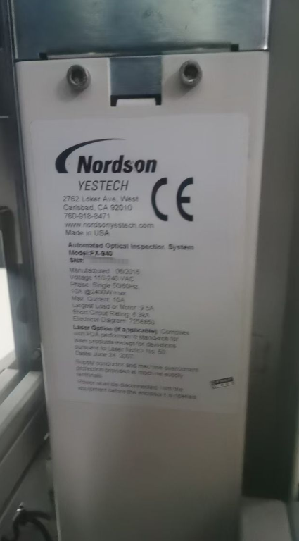 图为 已使用的 NORDSON / YESTECH FX-940 待售