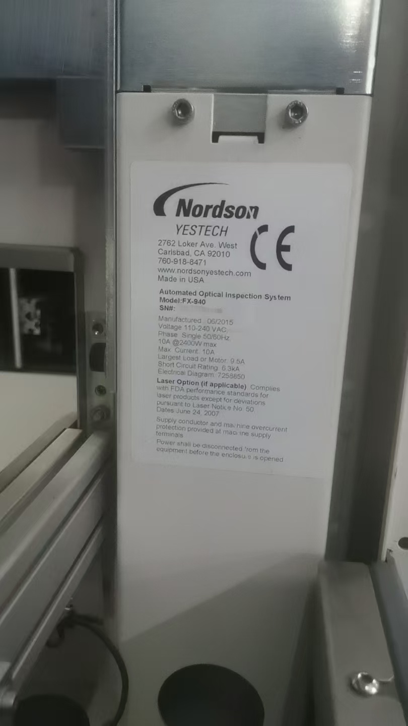 图为 已使用的 NORDSON / YESTECH FX-940 待售