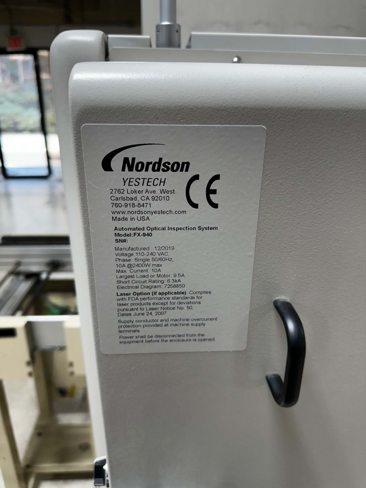 사진 사용됨 NORDSON / YESTECH FX-940D 판매용