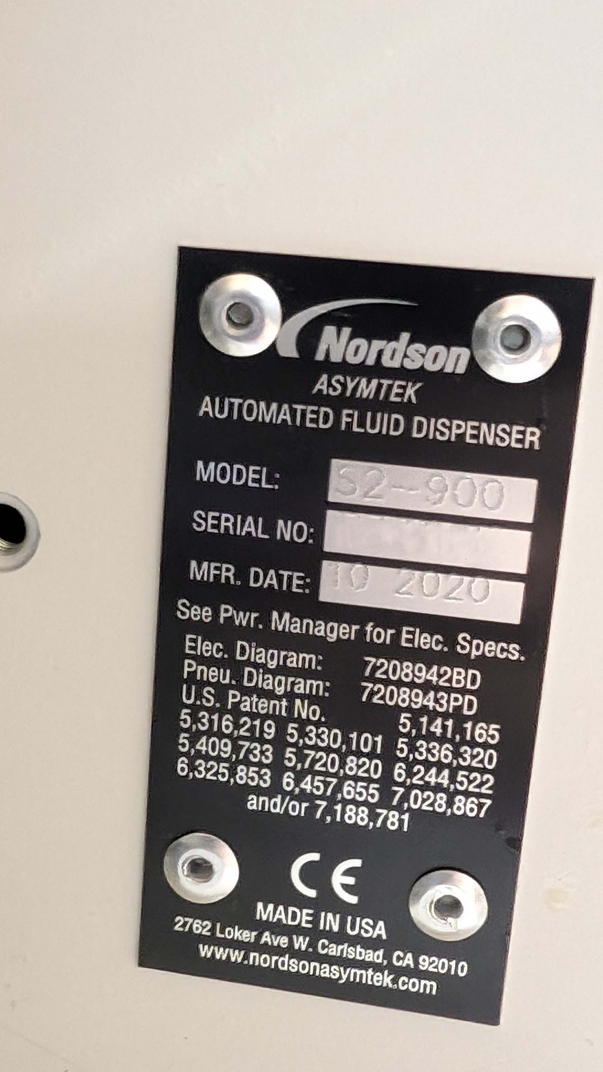 Photo Used NORDSON S2-900 For Sale