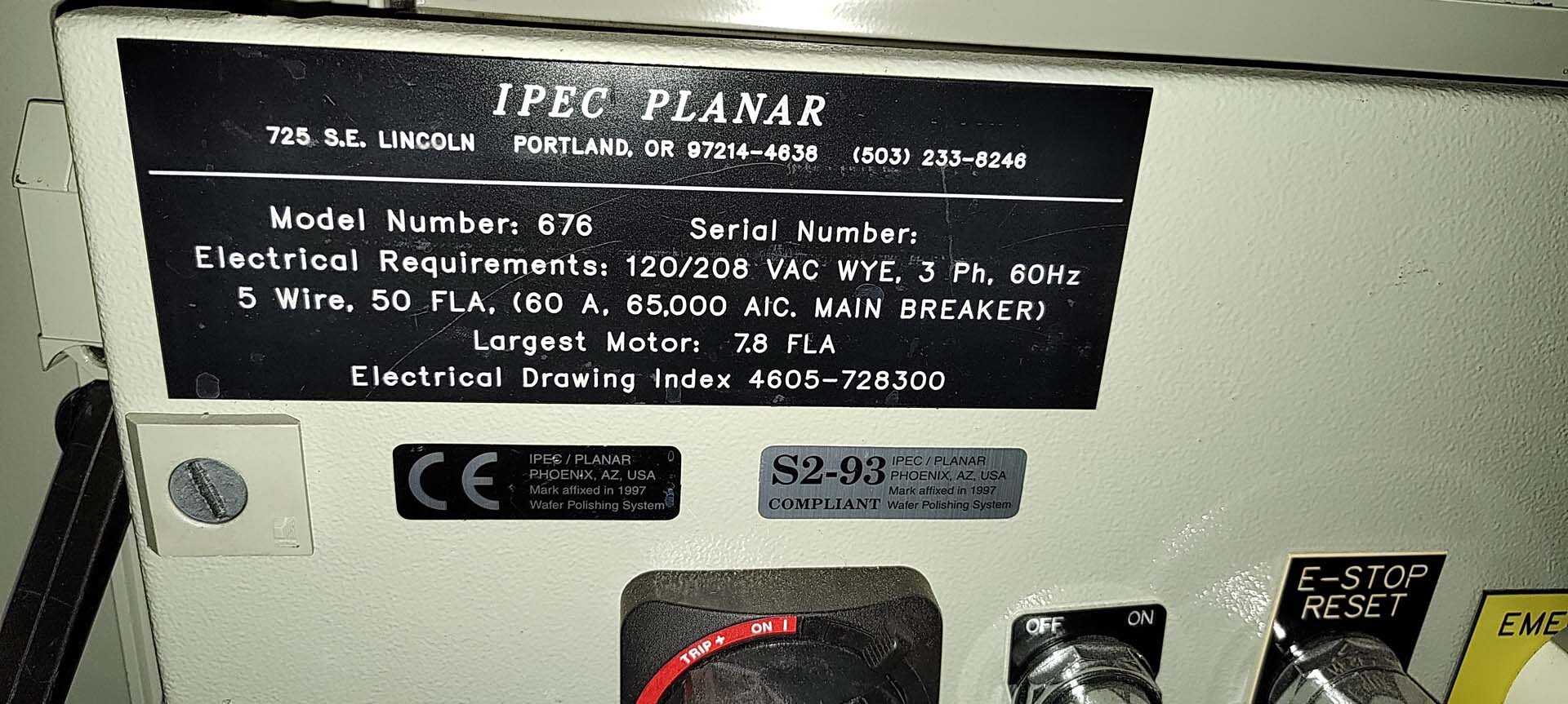 Photo Used NOVELLUS / IPEC / WESTECH / SPEEDFAM 676 For Sale