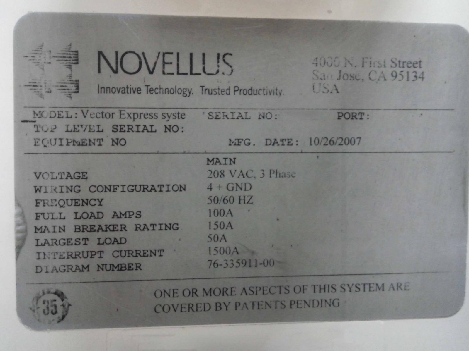 フォト（写真） 使用される LAM RESEARCH / NOVELLUS Vector Express 販売のために