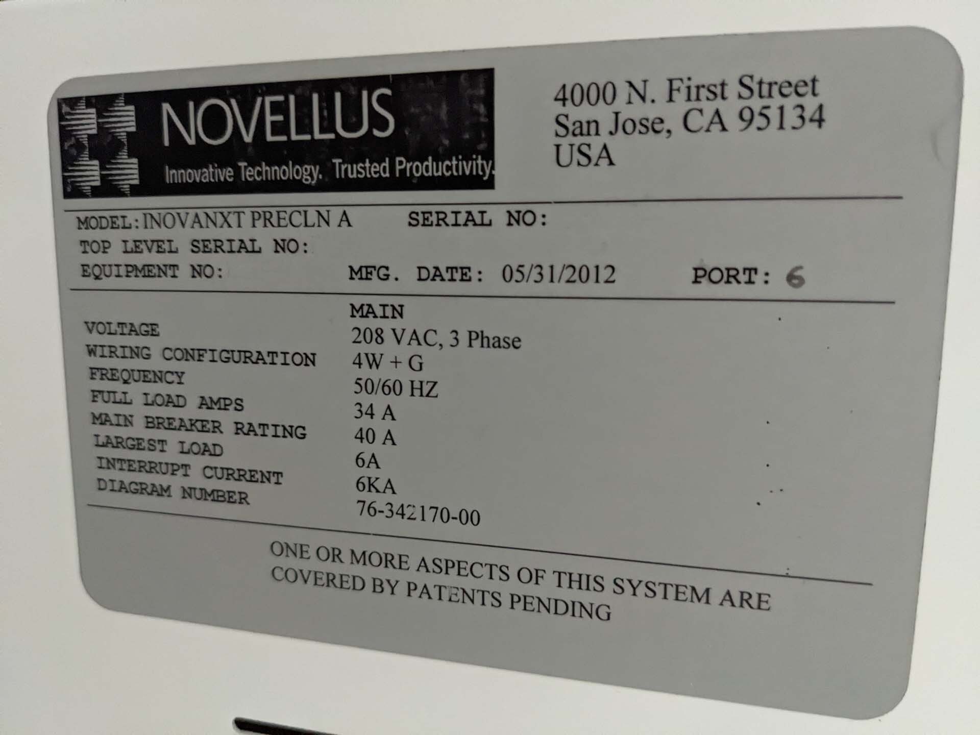 圖為 已使用的 NOVELLUS Chamber for Inova NExT 待售