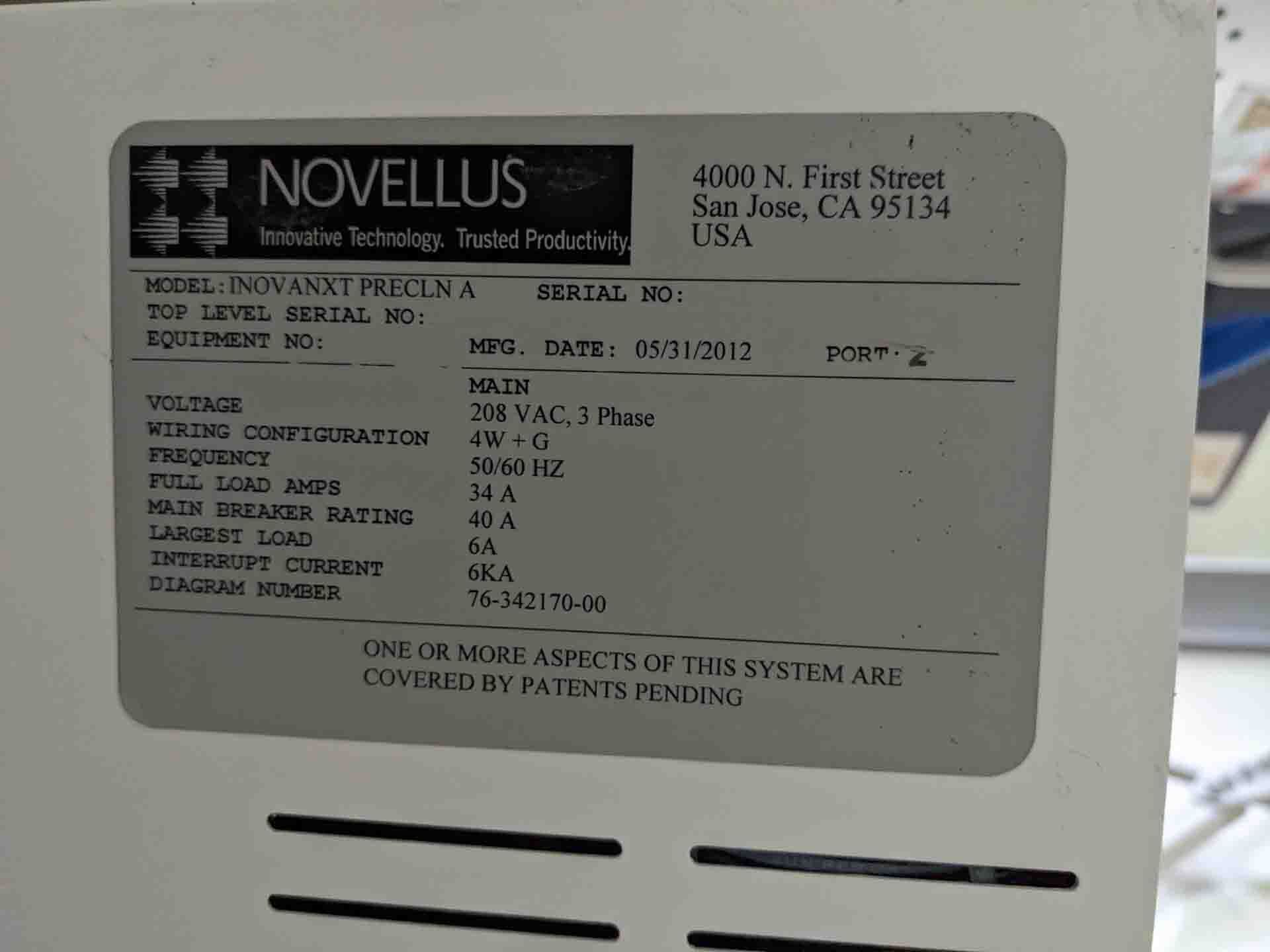 フォト（写真） 使用される NOVELLUS Chamber for Inova NExT 販売のために