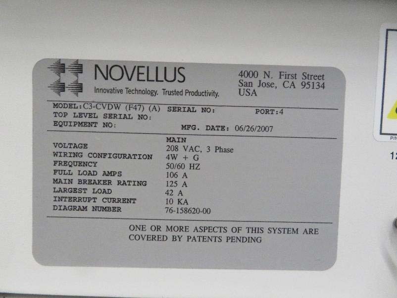 사진 사용됨 NOVELLUS Concept 3 Altus 판매용