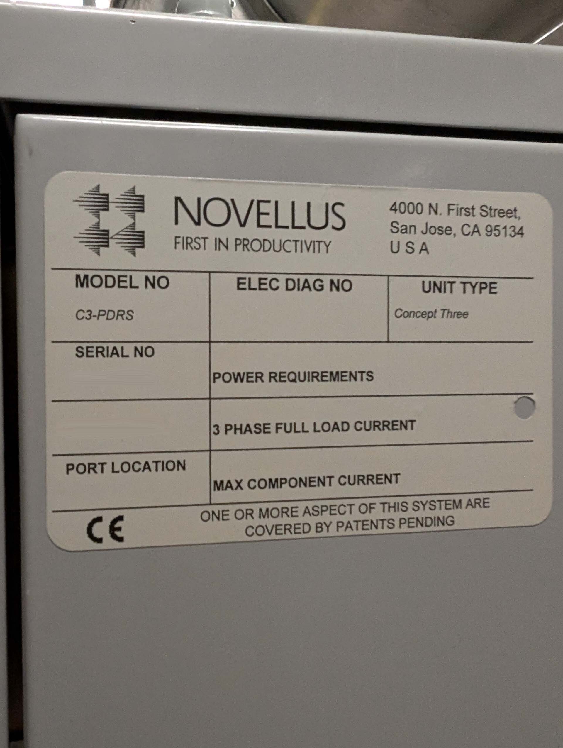 사진 사용됨 NOVELLUS Concept 3 PDRS 판매용