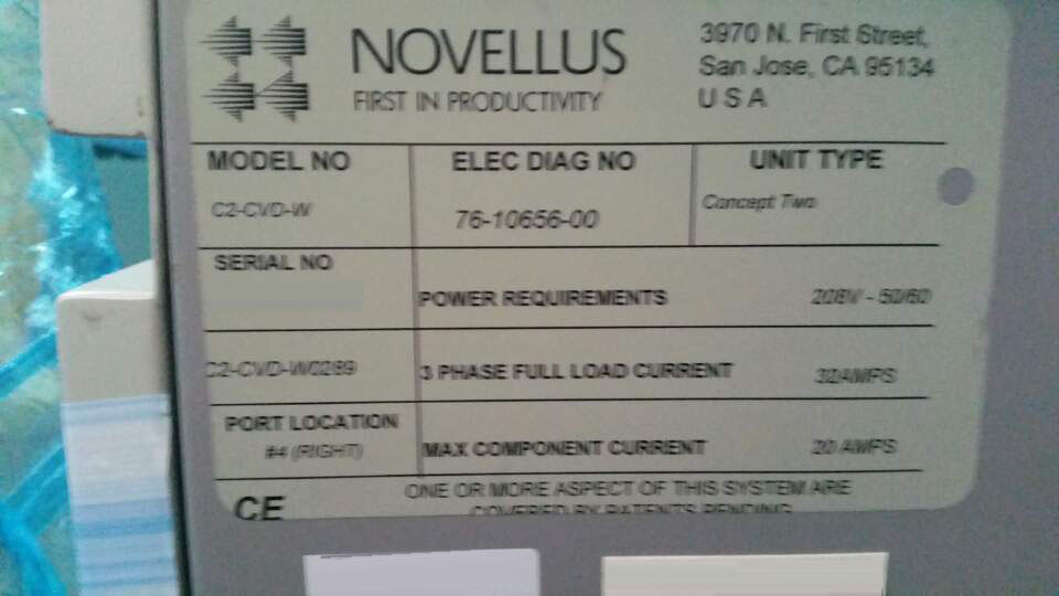 Photo Used NOVELLUS CONCEPT 2 For Sale