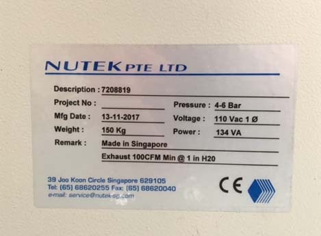 圖為 已使用的 NUTEK 7208819 待售