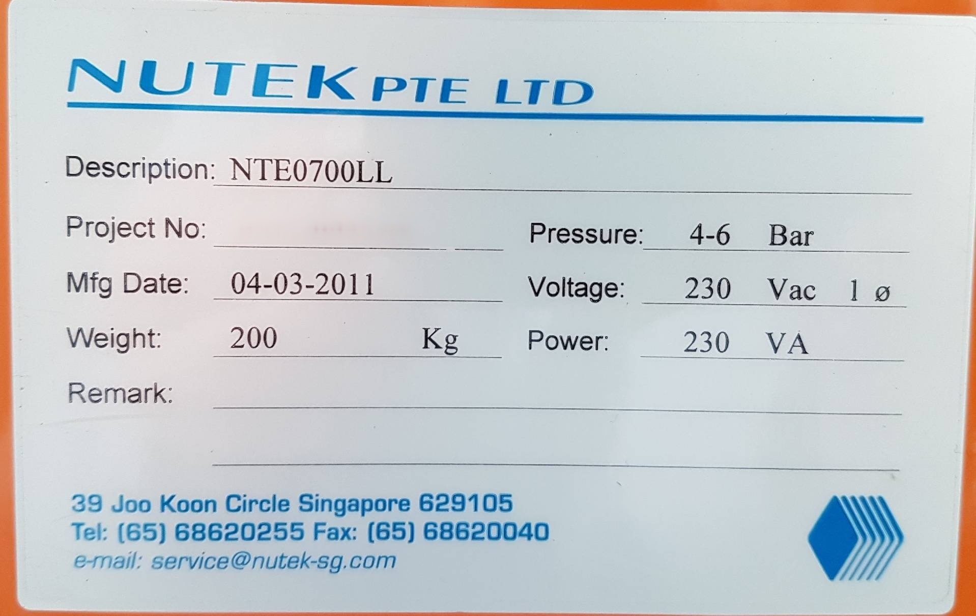 フォト（写真） 使用される NUTEK NTE 0700LL 販売のために