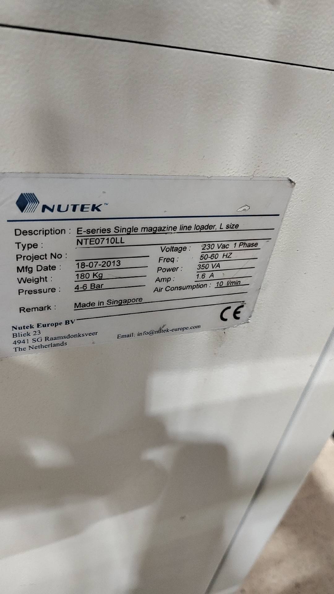圖為 已使用的 NUTEK NTE 0710LL 待售