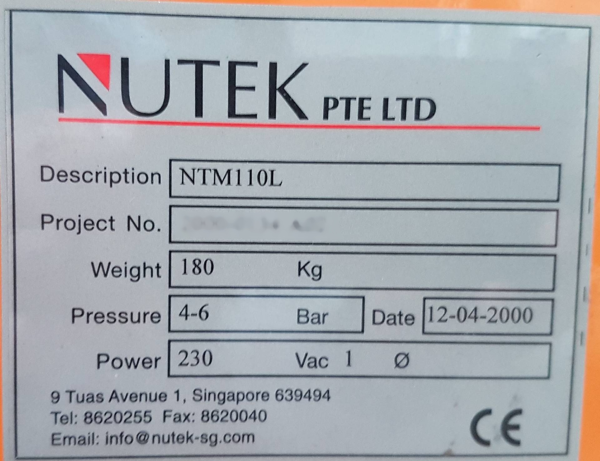 사진 사용됨 NUTEK NTM 110 L 판매용