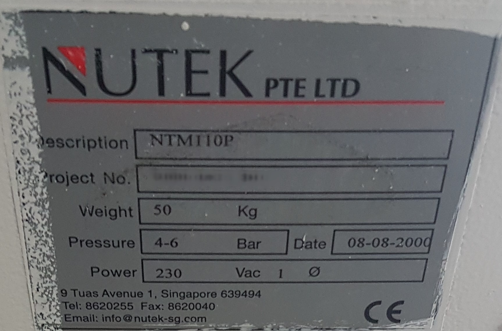 Foto Verwendet NUTEK NTM 110P Zum Verkauf