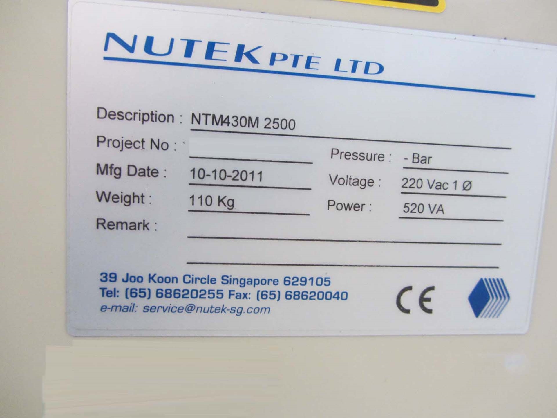 Photo Used NUTEK NTM 430M 2500 For Sale