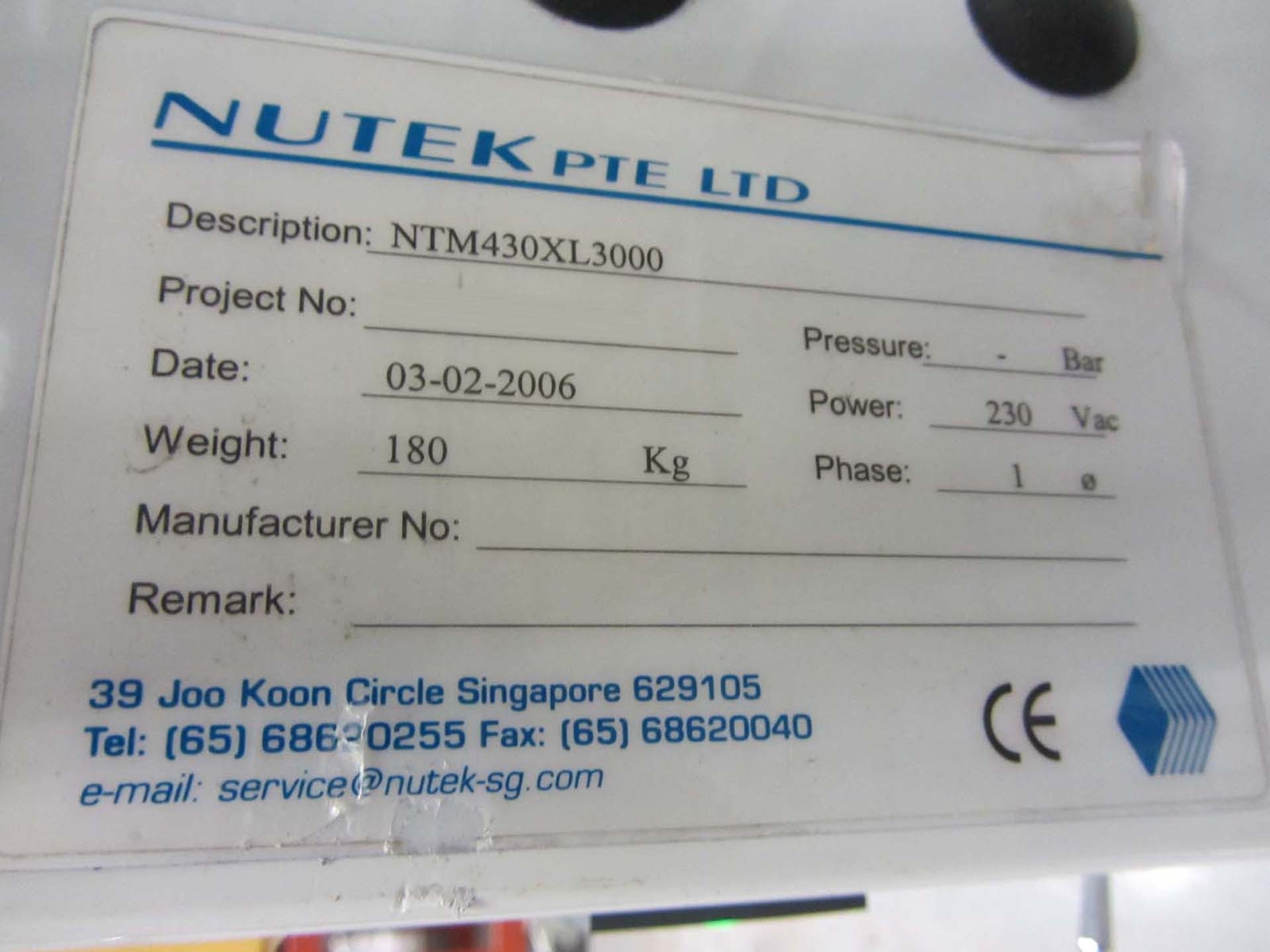 圖為 已使用的 NUTEK NTM 430XL3000 待售