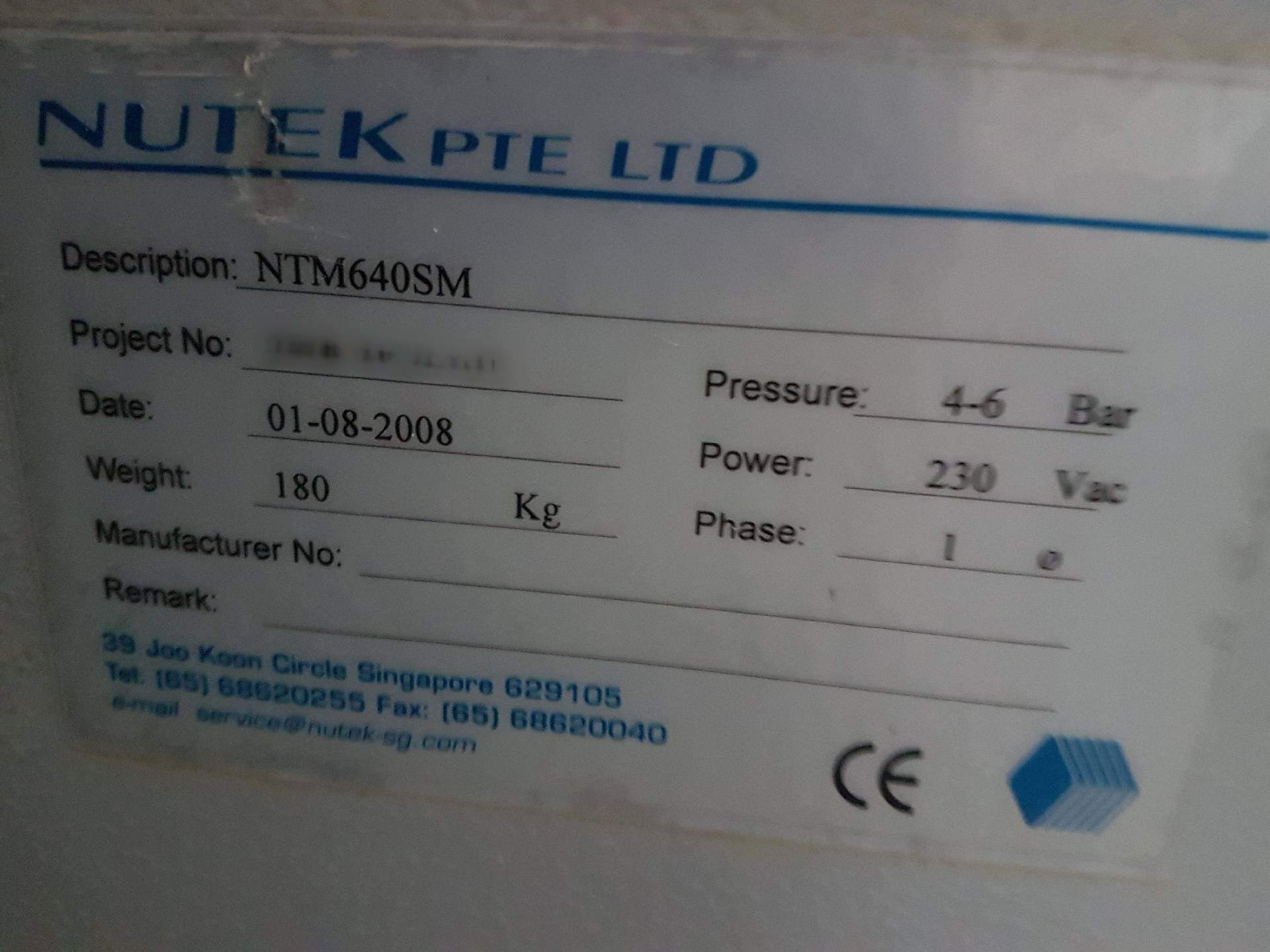사진 사용됨 NUTEK NTM 640SM 판매용
