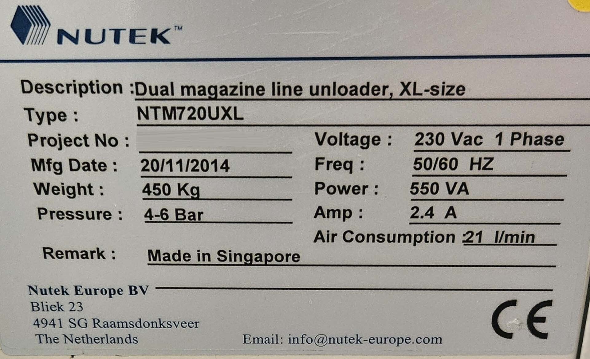 Photo Used NUTEK NTM 720UXL For Sale