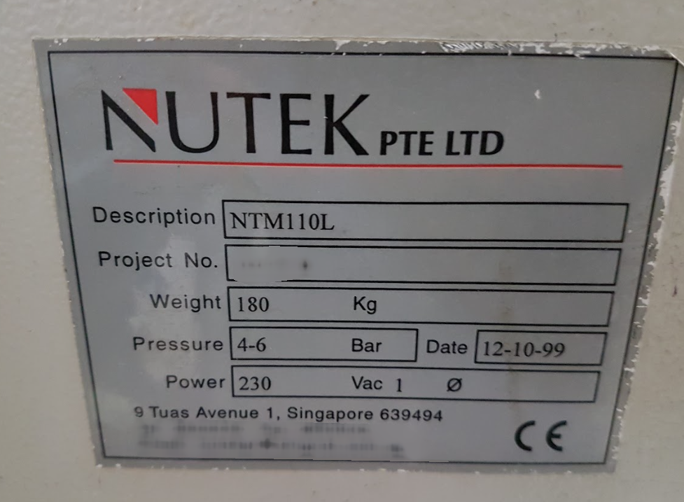 사진 사용됨 NUTEK NTM 110 L 판매용