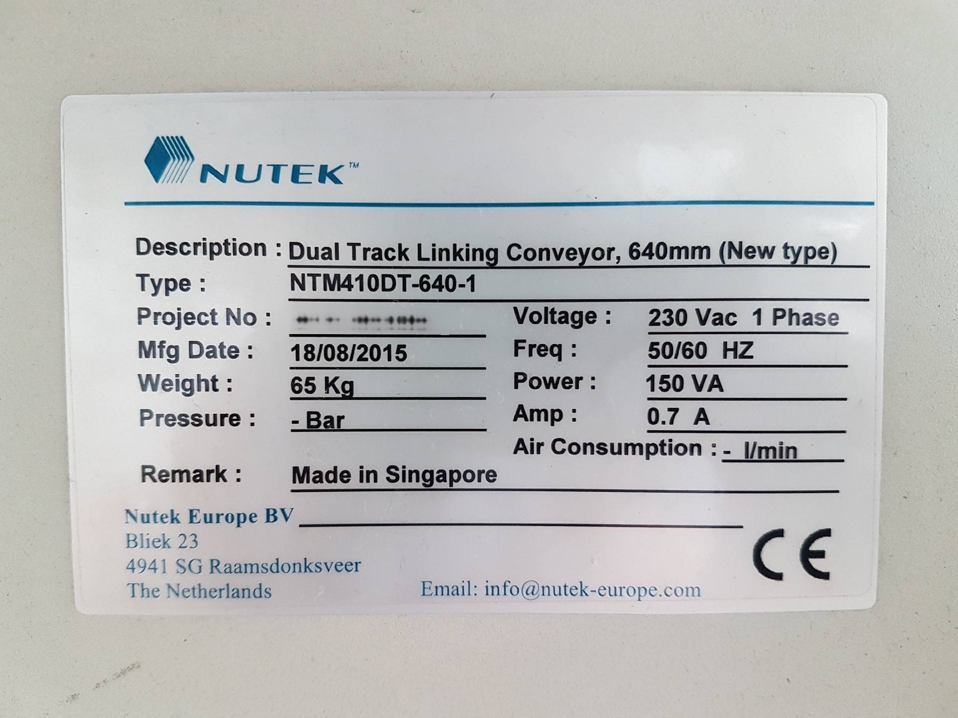 图为 已使用的 NUTEK NTM410DT-640-1 待售
