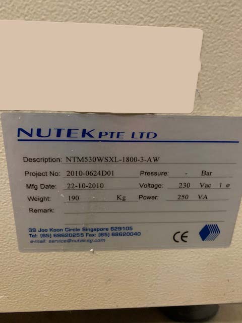 Photo Used NUTEK NTM530WSKL-1800-3-AW For Sale