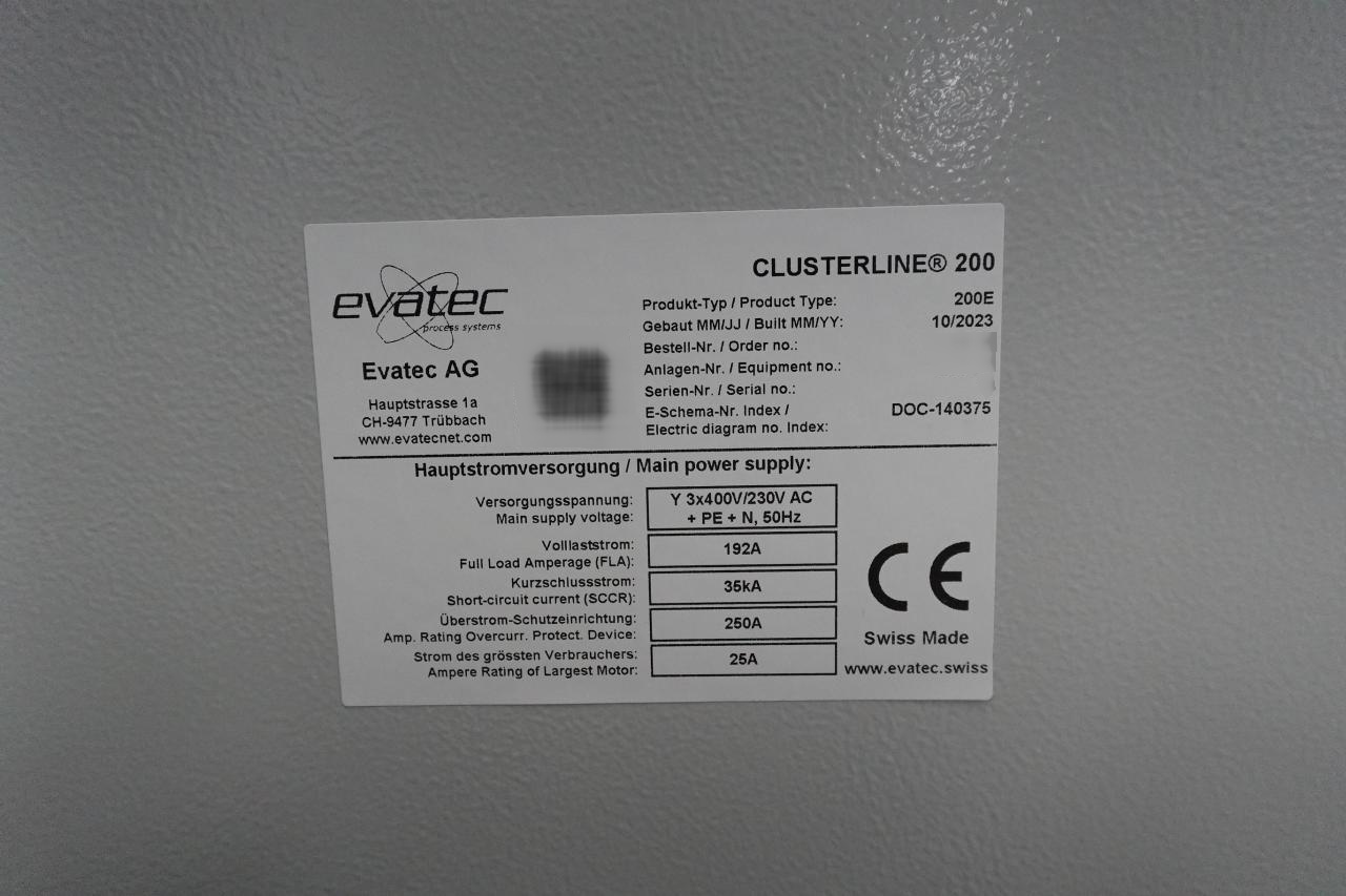 图为 已使用的 OERLIKON / BALZERS / EVATEC Clusterline 200E 待售