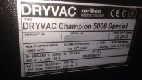 Photo Used OERLIKON / LEYBOLD Dryvac Champion 5000 Special For Sale