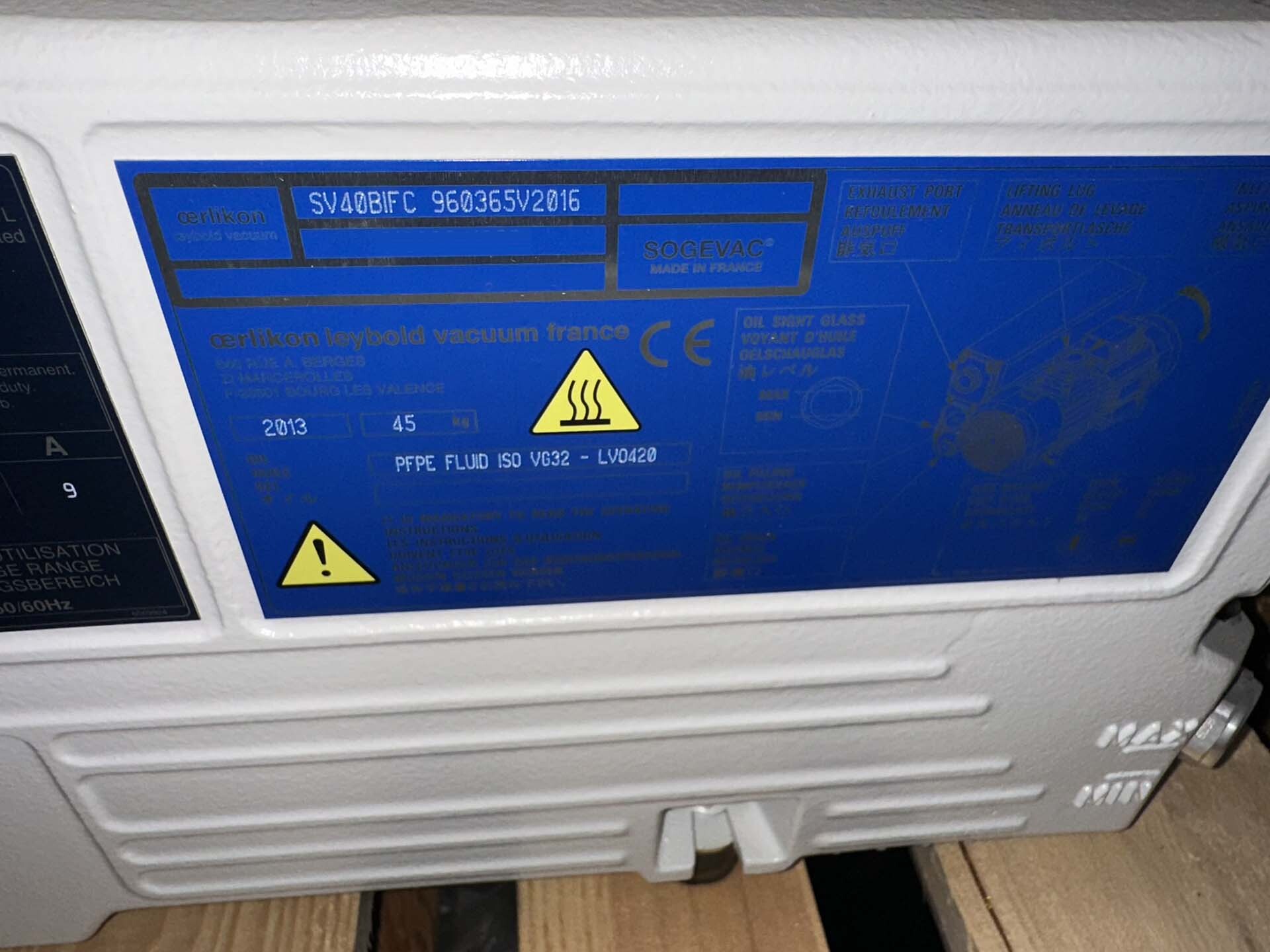フォト（写真） 使用される OERLIKON LEYBOLD Sogevac SV40-SV65 BIFC 販売のために