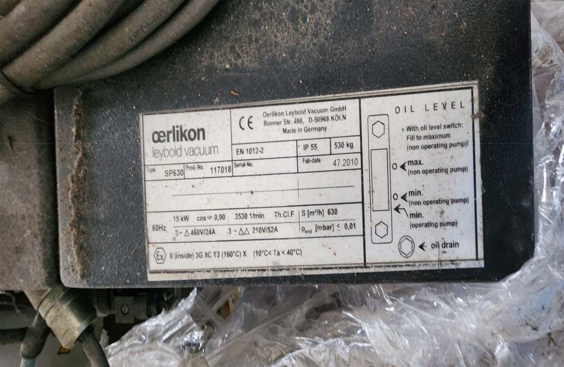图为 已使用的 OERLIKON / LEYBOLD SP 630 待售
