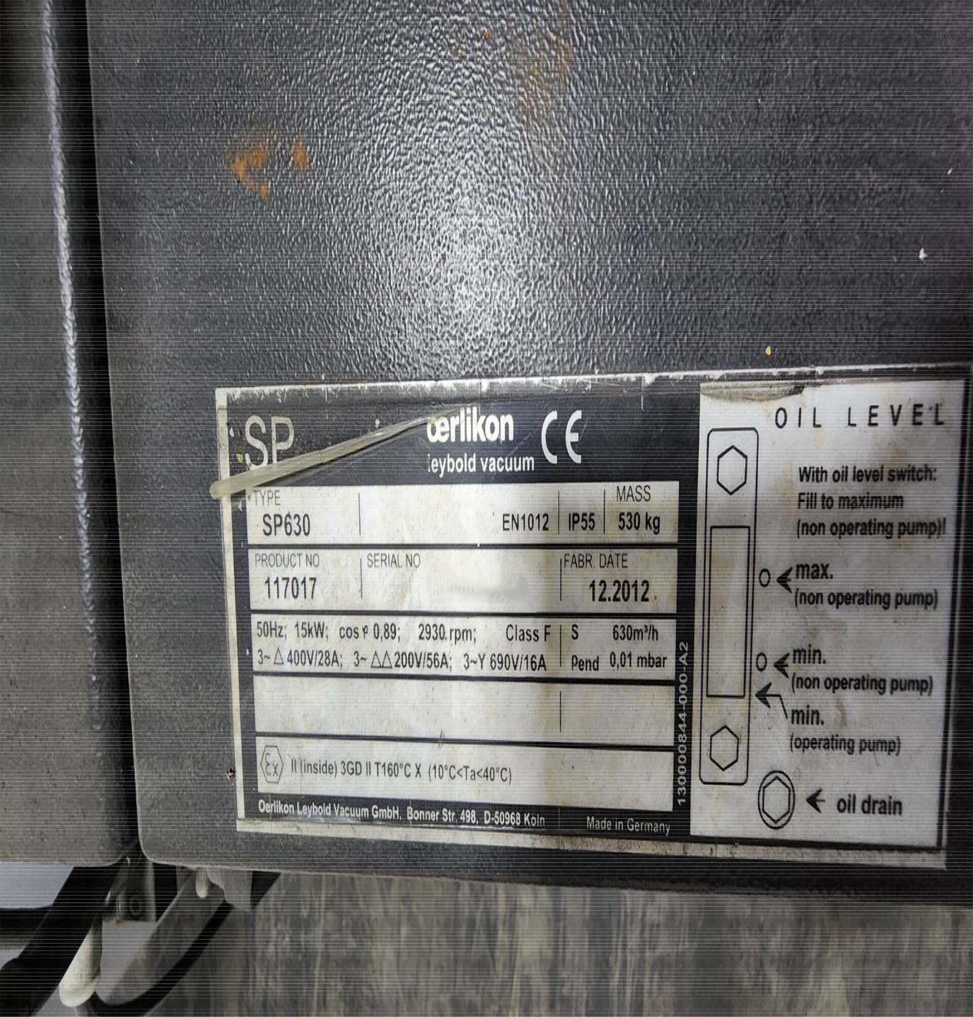 图为 已使用的 OERLIKON / LEYBOLD SP 630 待售