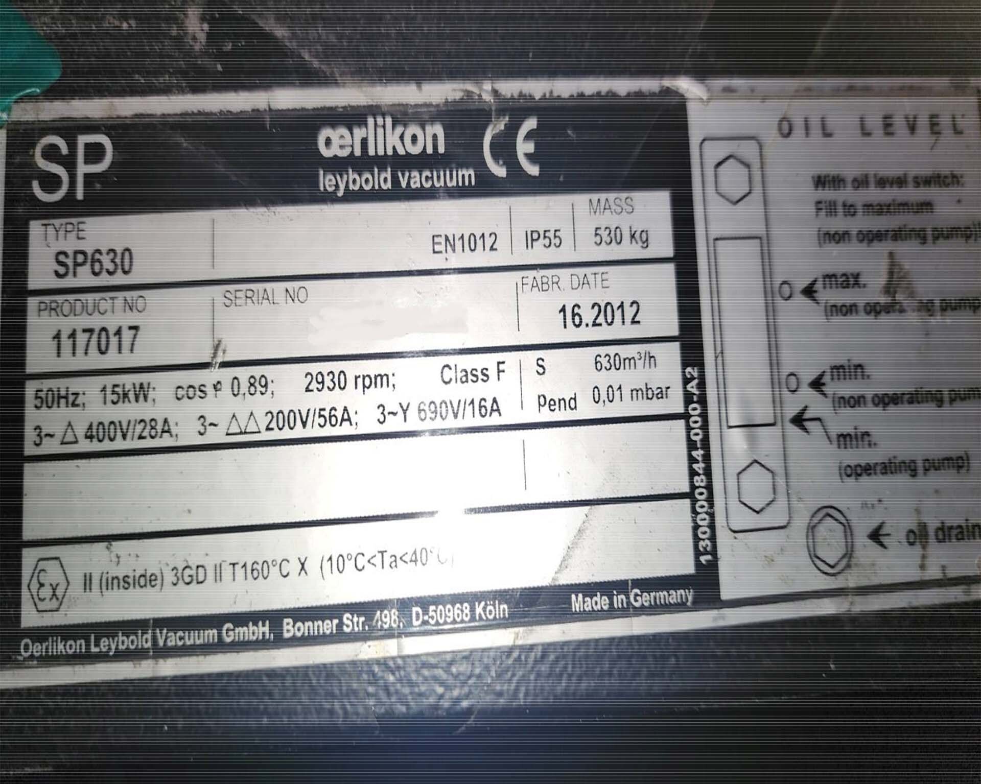 图为 已使用的 OERLIKON / LEYBOLD SP 630 待售