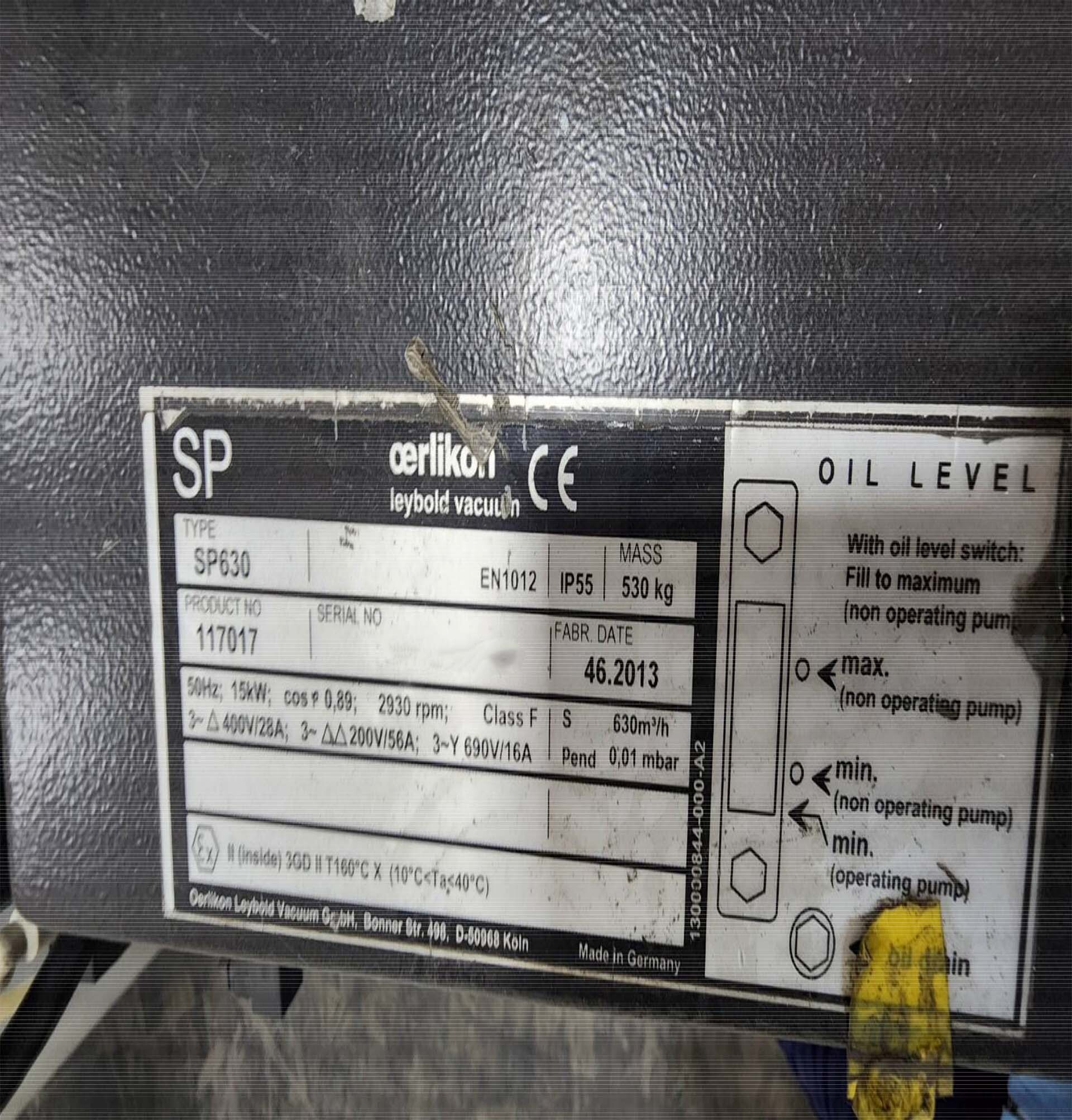 图为 已使用的 OERLIKON / LEYBOLD SP 630 待售