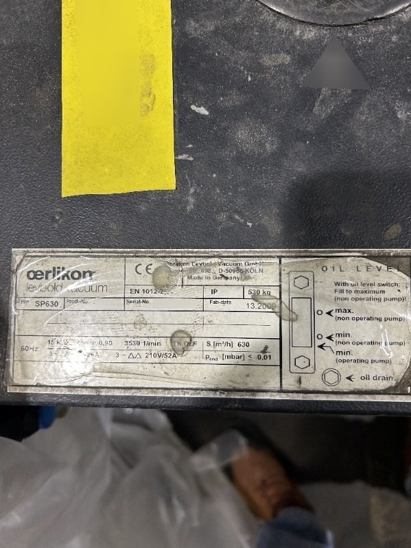 图为 已使用的 OERLIKON / LEYBOLD SP 630 待售