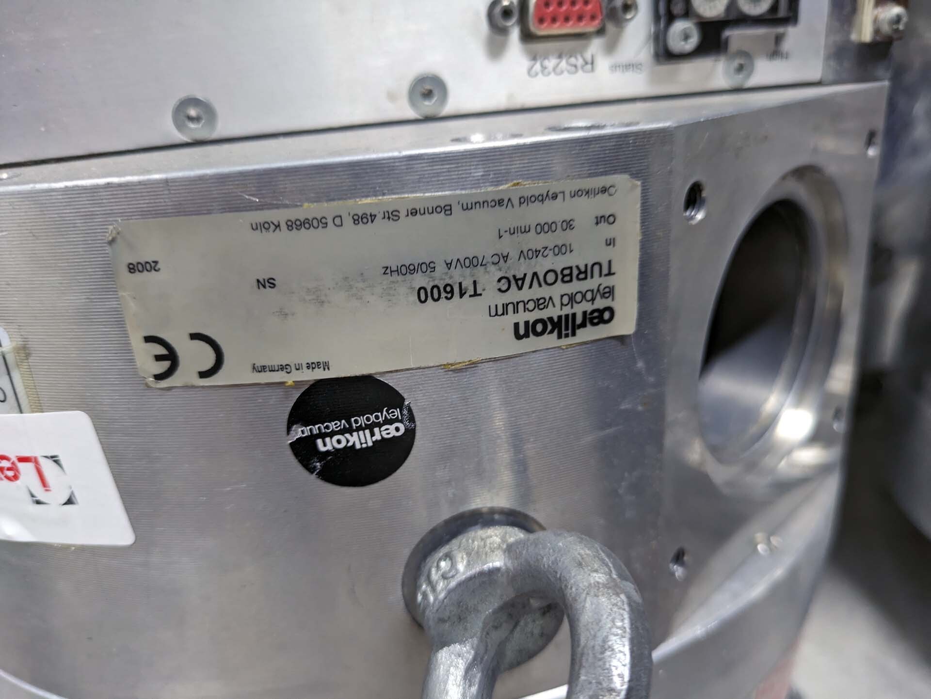 Photo Used OERLIKON LEYBOLD TurboVac T1600 For Sale