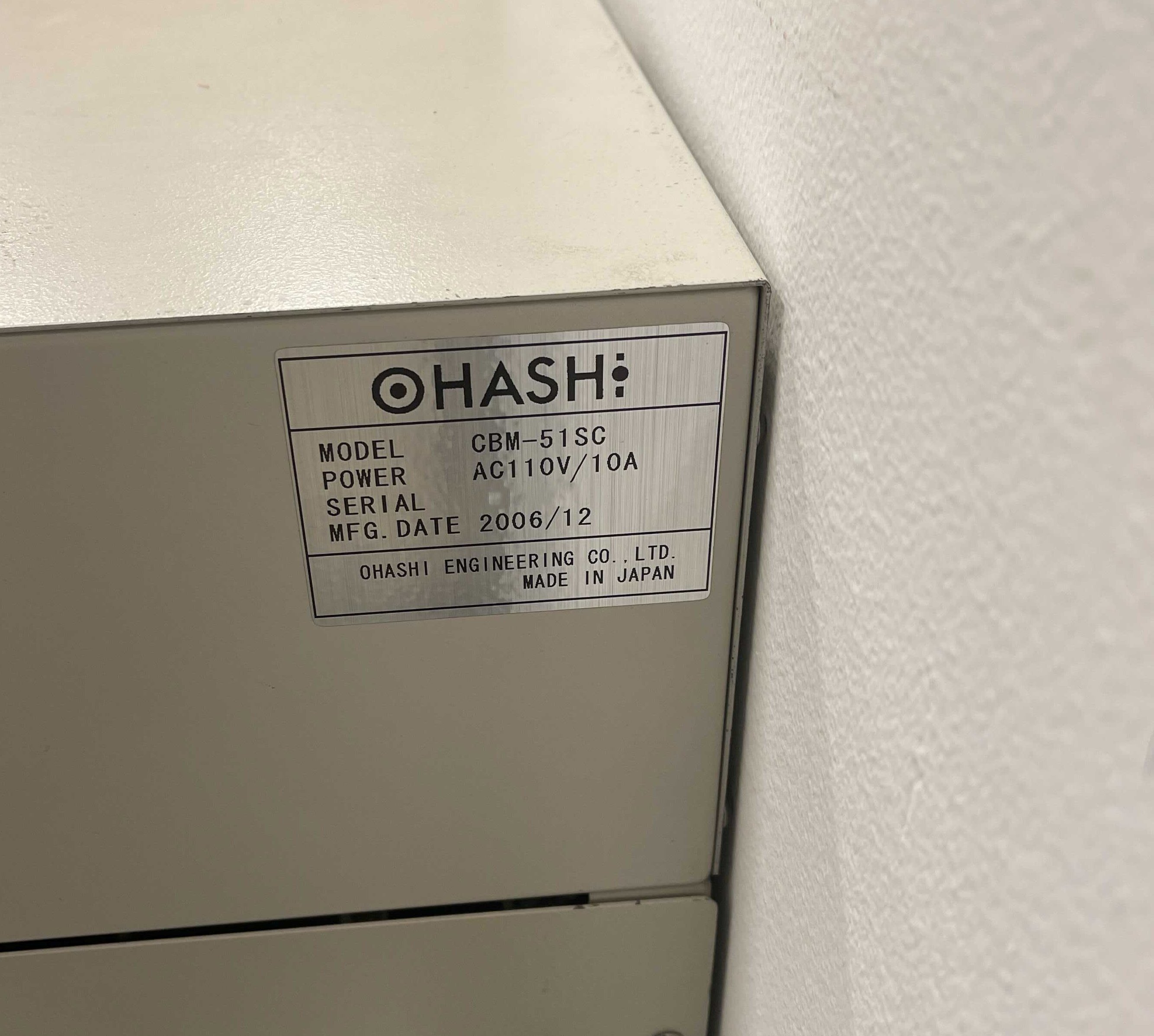 圖為 已使用的 OHASHI CBM-51SC 待售