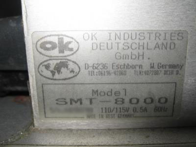 Photo Used OK INDUSTRIES SMT 8000 For Sale