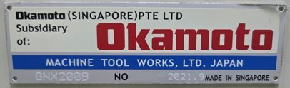 Photo Used OKAMOTO GNX 200B For Sale