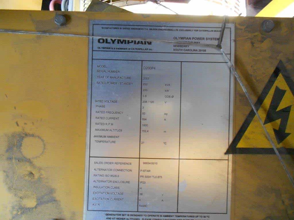 图为 已使用的 OLYMPIAN D200P4 待售