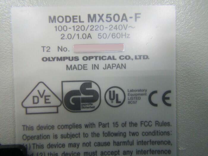 图为 已使用的 OLYMPUS AL200-LM8 / MX50A-F 待售