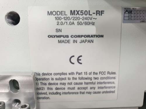 Photo Used OLYMPUS MX50L-RF For Sale