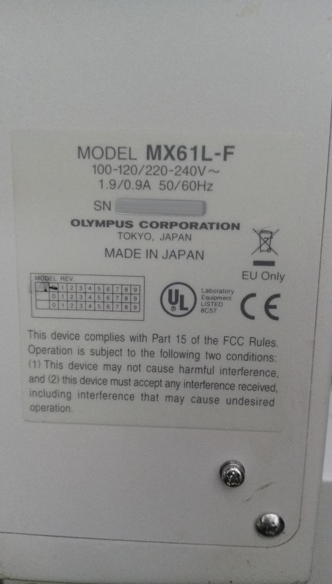 圖為 已使用的 OLYMPUS MX61L-F 待售