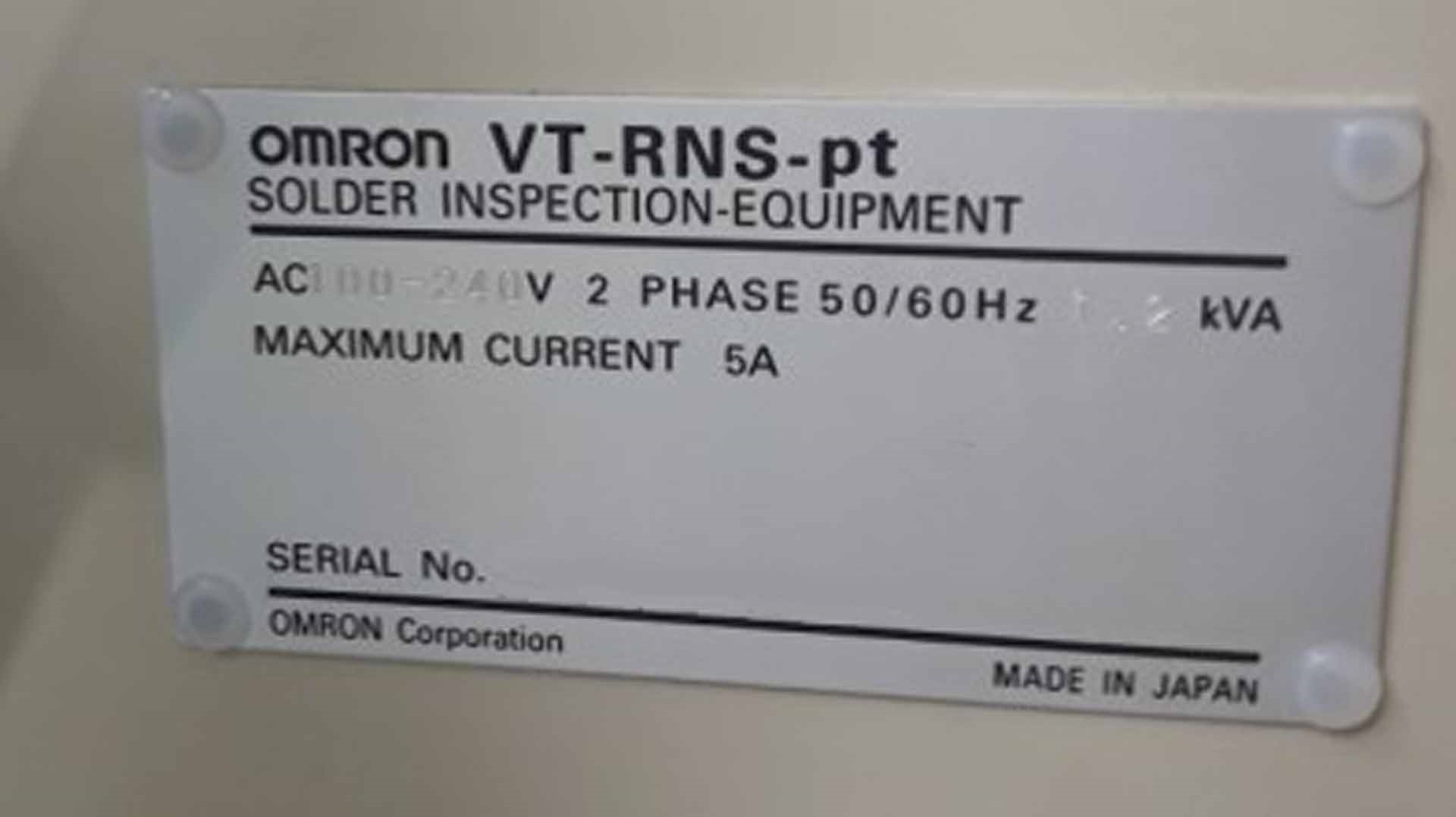 圖為 已使用的 OMRON VT-RNS II-pt 待售